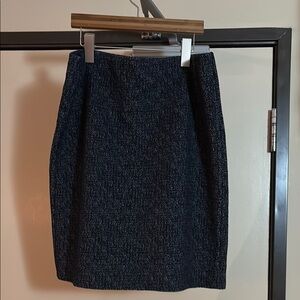 LOFT Textured Dark Gray Pencil Skirt